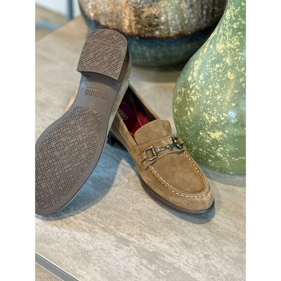Munro Gryfinn Bit Loafer Toasted Seasame Suede Size 9 - Picture 5 of 5